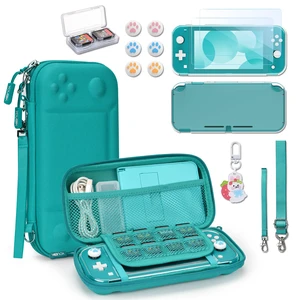 Switch Lite Case, 14 in 1 Accessories Kit for NS Switch Lite (2019) | Bundle with Carrying Case, Protective Cover, Game Card Case, Screen Protectors, Thumb Grips, Pendant and Straps, Green Switch Lite Case, 14 in 1 Accessories Kit for NS Switch Lite (2019) | Bundle with Carrying Case, Protective Cover, Game Card Case, Screen Protectors, Thumb Grips, Pendant and Straps, Green