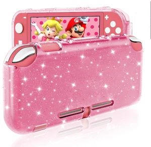 Pink Glitter Protective Case for Switch Lite, Bling Clear Crystal Soft TPU Cover with Shock-Absorption and Anti-Scratch Design, Cute Sparkle Shining Skin for Switch 2019 Version Pink Glitter Protective Case for Switch Lite, Bling Clear Crystal Soft TPU Cover with Shock-Absorption and Anti-Scratch Design, Cute Sparkle Shining Skin for Switch 2019 Version