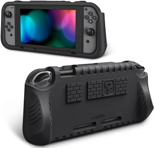 Kid-Friendly Ultralight Case Compatible with Nintendo Switch 2017 | Game Card Slots, Ergonomic Grip, Lightweight EVA Foam, Anti-Scratch Protective Grip Case Cover for Switch 6.2-in, Black Kid-Friendly Ultralight Case Compatible with Nintendo Switch 2017 | Game Card Slots, Ergonomic Grip, Lightweight EVA Foam, Anti-Scratch Protective Grip Case Cover for Switch 6.2-in, Black