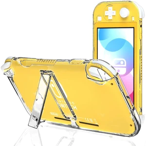 Nintendo Switch Lite Clear Case with Kickstand, Hard Shell, Clear | Nintendo Switch Lite clear case with two-piece hard shell, built-in kickstand and open access to ports and buttons Nintendo Switch Lite Clear Case with Kickstand, Hard Shell, Clear | Nintendo Switch Lite clear case with two-piece hard shell, built-in kickstand and open access to ports and buttons