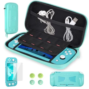 Carrying Case for Nintendo Switch Lite with 1 Screen Protector | 1 Grip Case and 4 Thumb Grip Caps, Ultra Slim Premium EVA Travel Pouch Protective Cover, 8 Game Cartridges Carrying Case for Nintendo Switch Lite with 1 Screen Protector | 1 Grip Case and 4 Thumb Grip Caps, Ultra Slim Premium EVA Travel Pouch Protective Cover, 8 Game Cartridges