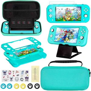 Accessories Kit for Nintendo Switch Lite - Accessories Bundle with Carrying Case, Protective Cover case, 2-Pack Tempered Glass Screen Protector, Adjustable Play Stand, 6 Thumb Grips Accessories Kit for Nintendo Switch Lite - Accessories Bundle with Carrying Case, Protective Cover case, 2-Pack Tempered Glass Screen Protector, Adjustable Play Stand, 6 Thumb Grips