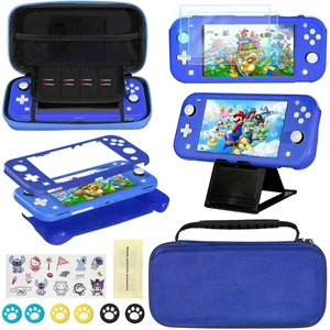 Accessories Kit for Nintendo Switch Lite - Accessories Bundle with Carrying Case, Protective Cover case, 2-Pack Tempered Glass Screen Protector, Adjustable Play Stand, 6 Thumb Grips Accessories Kit for Nintendo Switch Lite - Accessories Bundle with Carrying Case, Protective Cover case, 2-Pack Tempered Glass Screen Protector, Adjustable Play Stand, 6 Thumb Grips