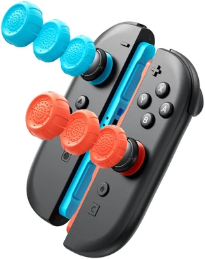 Thumb Grips Compatible with Nintendo Switch 2 (2025)-6pcs 3 Heights Enhanced Gaming Grip Set, Silicone Joystick Caps, Comfortable Controller Stick Cover Gifts for Boys & Gamers,Blue&Orange Thumb Grips Compatible with Nintendo Switch 2 (2025)-6pcs 3 Heights Enhanced Gaming Grip Set, Silicone Joystick Caps, Comfortable Controller Stick Cover Gifts for Boys & Gamers,Blue&Orange