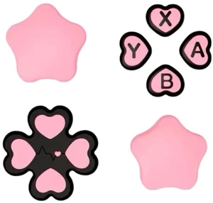 Star Button Caps Set Joystick Cover for Switch2-Pink | Silicone Joystick Cap Compatible with Switch2| Pink/Purple Heart Switch2 Thumb Grips Star Button Caps Set Joystick Cover for Switch2-Pink | Silicone Joystick Cap Compatible with Switch2| Pink/Purple Heart Switch2 Thumb Grips