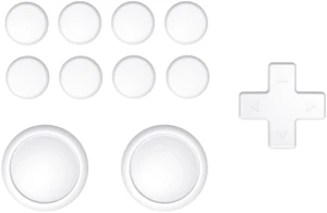 Silicone Button Covers and Thumb Grip Set for Nintendo Switch/OLED Joycon/Switch Lite, ABXY D-Pad Directional Button Cap for Joycon, White Silicone Button Covers and Thumb Grip Set for Nintendo Switch/OLED Joycon/Switch Lite, ABXY D-Pad Directional Button Cap for Joycon, White