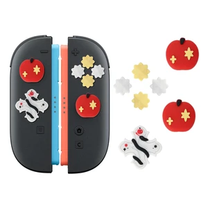 ABXY Buttons Sticker Joystick Cover Caps for Switch 2, Cross D-Pad Button Caps Silicone Thumb Grips Set Compatible with Nintendo Switch 2 Controller - A pples and Snake ABXY Buttons Sticker Joystick Cover Caps for Switch 2, Cross D-Pad Button Caps Silicone Thumb Grips Set Compatible with Nintendo Switch 2 Controller - A pples and Snake