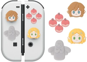 ABXY Buttons Sticker Joystick Cover Caps, Cross D-Pad Button Caps Silicone Thumb Grips Set Compatible with Nintendo Switch/OLED Controller (Knights and Princess) ABXY Buttons Sticker Joystick Cover Caps, Cross D-Pad Button Caps Silicone Thumb Grips Set Compatible with Nintendo Switch/OLED Controller (Knights and Princess)