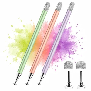 Stylus Pen for Touchscreen ipad.2-in-1 Tip for Nintendo Switch | 3 Pcs,Disc & Fiber Tip,High Sensitivity,No Charging,Universal for ipad/iphone/Android/Tablets,Lightweight Alloy,4 Tips Stylus Pen for Touchscreen ipad.2-in-1 Tip for Nintendo Switch | 3 Pcs,Disc & Fiber Tip,High Sensitivity,No Charging,Universal for ipad/iphone/Android/Tablets,Lightweight Alloy,4 Tips