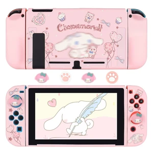 Cute Dog Switch Protective Case Dockable Soft Silicone Shell Shockproof Scratch Resistant Cover Joy Con Skin with 4PCS Lovely Thumb Grips Caps Cute Dog Switch Protective Case Dockable Soft Silicone Shell Shockproof Scratch Resistant Cover Joy Con Skin with 4PCS Lovely Thumb Grips Caps