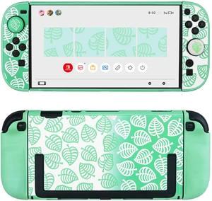 Dockable Hard PC Protective Case for Nintendo Switch 2 (2025), Slim Shell with Cute Green Leaf Pattern, Ergonomic Grip, Anti-Scratch & Anti-Fingerprint, Includes 2 Leaf Thumb Grips Dockable Hard PC Protective Case for Nintendo Switch 2 (2025), Slim Shell with Cute Green Leaf Pattern, Ergonomic Grip, Anti-Scratch & Anti-Fingerprint, Includes 2 Leaf Thumb Grips