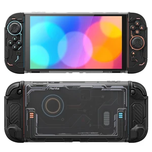 Protective Case for Nintendo Switch 2, Stellar Mecha Ergonomic Anti-slip Silicone Grip Cover, Dockable Hard Case Shell for Switch 2 with Joystick Cap & Sticker - Black Protective Case for Nintendo Switch 2, Stellar Mecha Ergonomic Anti-slip Silicone Grip Cover, Dockable Hard Case Shell for Switch 2 with Joystick Cap & Sticker - Black