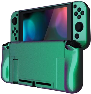 Ergonomic Grip Case for Nintendo Switch, Upgraded Protective Hard Case Protector for Switch - Shock-absorbent Anti-Scratch Dockable Durable Cover Game Accessories, Chameleon Green Purple Ergonomic Grip Case for Nintendo Switch, Upgraded Protective Hard Case Protector for Switch - Shock-absorbent Anti-Scratch Dockable Durable Cover Game Accessories, Chameleon Green Purple