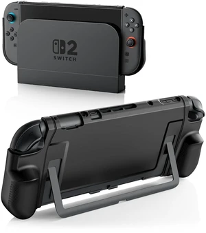 TPU Grip Dockable Case for Nintendo Switch 2 2025, Black | Protective Cover, Ergonomic Design for Switch 2 Console & JoyCon, Precise Cutouts, Shock-Absorption Anti-Scratch TPU Grip Dockable Case for Nintendo Switch 2 2025, Black | Protective Cover, Ergonomic Design for Switch 2 Console & JoyCon, Precise Cutouts, Shock-Absorption Anti-Scratch