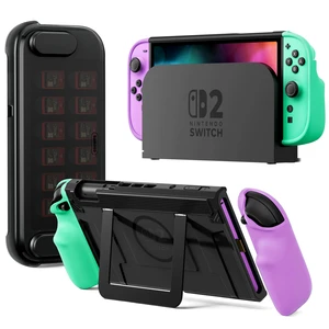 P2 Dockable Split Protective Grip Case for Nintendo Switch 2 | Joy-Con Lock Firmly, Ergonomic Grips, Stable Metal Kickstand, Magnetic Ring, Travel Front Cover, 12 Game Card Slots P2 Dockable Split Protective Grip Case for Nintendo Switch 2 | Joy-Con Lock Firmly, Ergonomic Grips, Stable Metal Kickstand, Magnetic Ring, Travel Front Cover, 12 Game Card Slots