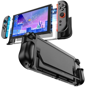 Dockable Protective Case for Nintendo Switch 2, TPU Ergonomic Grip Cover | with Foldable JoyCon Holder Design, Slim Shockproof Hard Shell fit for Switch 2 Console & Kickstand - Matte Black Dockable Protective Case for Nintendo Switch 2, TPU Ergonomic Grip Cover | with Foldable JoyCon Holder Design, Slim Shockproof Hard Shell fit for Switch 2 Console & Kickstand - Matte Black