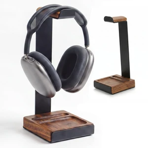 Universal Headphone Stand for Desk, Walnut Wood Headset Holder | Fits All Headphones incl AirPods Max, Heavy Duty Solid Wood, Sturdy & Stable, Gaming Headset Organizer, Gift Ready Box Universal Headphone Stand for Desk, Walnut Wood Headset Holder | Fits All Headphones incl AirPods Max, Heavy Duty Solid Wood, Sturdy & Stable, Gaming Headset Organizer, Gift Ready Box