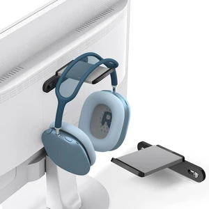 Hidden Headphone Holder for Monitor, VESA Mount Headset Hanger | Acrylic Behind Monitor Headphone Hook for Gaming Desk Setup, Space Saving, 75x75mm 100x100mm VESA Mount Compatible, Black Hidden Headphone Holder for Monitor, VESA Mount Headset Hanger | Acrylic Behind Monitor Headphone Hook for Gaming Desk Setup, Space Saving, 75x75mm 100x100mm VESA Mount Compatible, Black