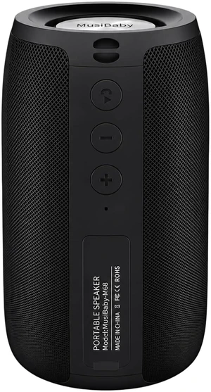 M68 Bluetooth Speaker, 12W, IPX5, Black | Portable, small and compact with USB playback, AUX input, FM radio, TF card playback, up to 24H and dual pairing. M68 Bluetooth Speaker, 12W, IPX5, Black | Portable, small and compact with USB playback, AUX input, FM radio, TF card playback, up to 24H and dual pairing.