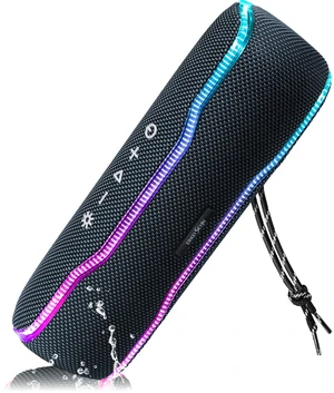 Bluetooth Speaker, IPX7 Waterproof, 50W Peak/25W RMS, Matte Black | 24H Playtime, Flashing lights, TWS pairing, ideal for beach trips, outdoor parties, birthdays, graduations and everyday use Bluetooth Speaker, IPX7 Waterproof, 50W Peak/25W RMS, Matte Black | 24H Playtime, Flashing lights, TWS pairing, ideal for beach trips, outdoor parties, birthdays, graduations and everyday use