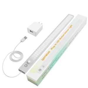 USB Plug-in Motion Sensor Light, Night/Day/ON Modes, Bright&Dimmable | 2-Row LED, 14" Under Cabinet Lighting Indoor for Kitchen, Cabinet, Closet - 6000K Cool White, 1-Bar USB Plug-in Motion Sensor Light, Night/Day/ON Modes, Bright&Dimmable | 2-Row LED, 14" Under Cabinet Lighting Indoor for Kitchen, Cabinet, Closet - 6000K Cool White, 1-Bar