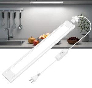 Plug in Under Cabinet LED Light Bar, Ultra-Bright, Wired, 14 Inch | Stick on Strip Lighting for Kitchen Cabinets, Counters, Workbenches, Desks and Shelves, Cool White, 1 Pcs Plug in Under Cabinet LED Light Bar, Ultra-Bright, Wired, 14 Inch | Stick on Strip Lighting for Kitchen Cabinets, Counters, Workbenches, Desks and Shelves, Cool White, 1 Pcs