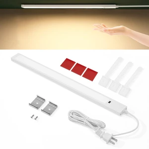Under Cabinet Light 16 Inch Plug in 110VAC. Hand Wave Activated. 8W LED Light Bar. Bright but Dimmable. Light Color Adjustable. For Kitchen Under Cabinets, Counter, Over Sink Closet Workbench Under Cabinet Light 16 Inch Plug in 110VAC. Hand Wave Activated. 8W LED Light Bar. Bright but Dimmable. Light Color Adjustable. For Kitchen Under Cabinets, Counter, Over Sink Closet Workbench