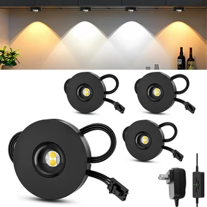 Under Cabinet Lighting, Timer & CCT 3000-6000K Puck Lights, Dimmable with Slider Controller, Plug-in Counter Lights for Kitchen Cabinet, Display Case, Bookshelf, Closet, Curio Cabinet (Pack, 4) Under Cabinet Lighting, Timer & CCT 3000-6000K Puck Lights, Dimmable with Slider Controller, Plug-in Counter Lights for Kitchen Cabinet, Display Case, Bookshelf, Closet, Curio Cabinet (Pack, 4)