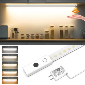 Smart Under Cabinet Lights, 40in Plug in Under Cabinet Lighting with Handwave Sensor, Bright Dimmable 5 Color Temp Stick on Closet Light, Slim Cuttable Under Counter Lights for Kitchen Desk Shelf Smart Under Cabinet Lights, 40in Plug in Under Cabinet Lighting with Handwave Sensor, Bright Dimmable 5 Color Temp Stick on Closet Light, Slim Cuttable Under Counter Lights for Kitchen Desk Shelf
