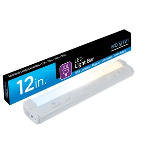 12 Inch Plug in Under Cabinet Light with 5 Color Temperatures | Dimmable 855 Lumens, Soft White to Daylight Lighting, One-Touch Sync Linkable Under Cabinet Lighting for Kitchen, ETL Listed 12 Inch Plug in Under Cabinet Light with 5 Color Temperatures | Dimmable 855 Lumens, Soft White to Daylight Lighting, One-Touch Sync Linkable Under Cabinet Lighting for Kitchen, ETL Listed