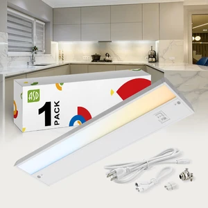 LED Under Cabinet Lighting Plug in or Hardwired 18 Inch, Dimmable Under Cabinet Lights with High/Low/Off Switch, 3CCT 2700K-4000K, Linkable Under Counter Lights for Kitchen, ETL Listed, White LED Under Cabinet Lighting Plug in or Hardwired 18 Inch, Dimmable Under Cabinet Lights with High/Low/Off Switch, 3CCT 2700K-4000K, Linkable Under Counter Lights for Kitchen, ETL Listed, White