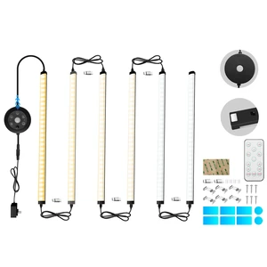 Under Cabinet Lights, 6 Pack Dimmable LED Lighting strip with IR Control, 3 Color Changing Plug in Light Bars, Stepless Brightness Timer Closet Lights for Kitchen Counter Shelf Wardrobe Display Under Cabinet Lights, 6 Pack Dimmable LED Lighting strip with IR Control, 3 Color Changing Plug in Light Bars, Stepless Brightness Timer Closet Lights for Kitchen Counter Shelf Wardrobe Display
