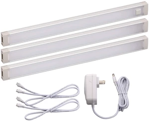 Under Cabinet Lighting Kit, 3-Bars, 9 Inches Each, DIY Tool-Free Installation, Warm White, 2700K, 1080 Lumens, 15 Watts, Home Accent (LEDUC9-3WK) Under Cabinet Lighting Kit, 3-Bars, 9 Inches Each, DIY Tool-Free Installation, Warm White, 2700K, 1080 Lumens, 15 Watts, Home Accent (LEDUC9-3WK)