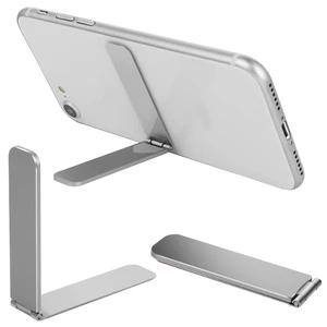 Ultra Thin Cell Phone Holder, Adjustable Mini Alloy Phone Kickstand Portable Phone Stand Foldable Phone Stand for Mobile Phone Tablet (Silver) Ultra Thin Cell Phone Holder, Adjustable Mini Alloy Phone Kickstand Portable Phone Stand Foldable Phone Stand for Mobile Phone Tablet (Silver)