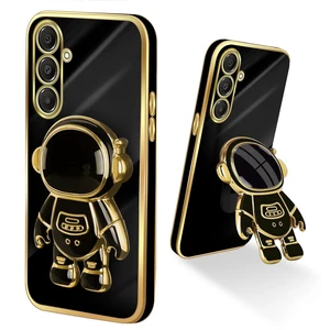 for Samsung Galaxy A16 5G Case (6.7-inch), with Astronaut Hidden Stand Kickstand 6D Design Cover - Black for Samsung Galaxy A16 5G Case (6.7-inch), with Astronaut Hidden Stand Kickstand 6D Design Cover - Black