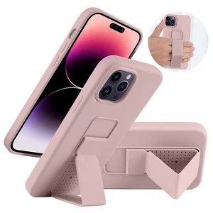 Silicone Kickstand Case Compatible with iPhone 14 Pro Max, Vertical and Horizontal Stand Hand Strap Metal Kickstand Cover, Flexible Soft Liquid Silicone Stand Case for iPhone 14 Pro Max (Pink) Silicone Kickstand Case Compatible with iPhone 14 Pro Max, Vertical and Horizontal Stand Hand Strap Metal Kickstand Cover, Flexible Soft Liquid Silicone Stand Case for iPhone 14 Pro Max (Pink)