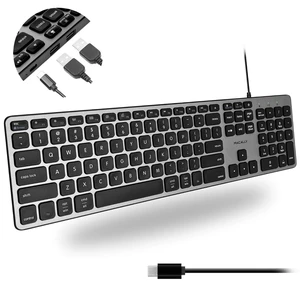 Premium Wired USB C Keyboard with USB Ports - Connect Up to 3 Devices - (2X USB-A |1x USB-C Ports) - Wired Keyboard for Mac Mini/Pro, iMac, Macbook, iPad, and PC - Full Size Type-C Keyboard Premium Wired USB C Keyboard with USB Ports - Connect Up to 3 Devices - (2X USB-A |1x USB-C Ports) - Wired Keyboard for Mac Mini/Pro, iMac, Macbook, iPad, and PC - Full Size Type-C Keyboard