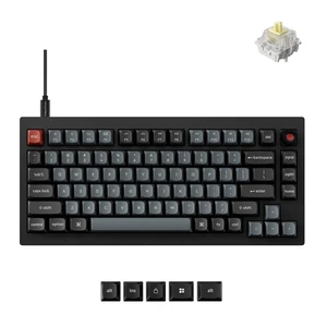V1 8K Custom Mechanical Keyboard, 75% Wired Layout, Ultra-Low Latency 8000Hz, QMK Programmable, Hot-Swappable Banana Switches, RGB, for Gamers and Typists, Compatible with Mac/Windows/Linux V1 8K Custom Mechanical Keyboard, 75% Wired Layout, Ultra-Low Latency 8000Hz, QMK Programmable, Hot-Swappable Banana Switches, RGB, for Gamers and Typists, Compatible with Mac/Windows/Linux