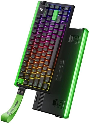 ATTACK SHARK R85 HE Hall Effect Gaming Keyboard, 75% Rapid Trigger, 8KHz | 0.005mm RT, 0.08ms Latency, Adjustable Actuation 0.1-3.3mm, Snap Tap, DKS, RGB Lightbox, Web Driver for PC/ MAC Gamer ATTACK SHARK R85 HE Hall Effect Gaming Keyboard, 75% Rapid Trigger, 8KHz | 0.005mm RT, 0.08ms Latency, Adjustable Actuation 0.1-3.3mm, Snap Tap, DKS, RGB Lightbox, Web Driver for PC/ MAC Gamer