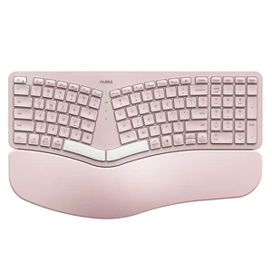 RT05 Wireless Ergonomic Keyboard, Split Keyboard with Wrist Rest, USB-C Charging, 7-Color Backlight, Natural Typing, Bluetooth and USB Connectivity, Compatible with Windows/Mac(Pink) RT05 Wireless Ergonomic Keyboard, Split Keyboard with Wrist Rest, USB-C Charging, 7-Color Backlight, Natural Typing, Bluetooth and USB Connectivity, Compatible with Windows/Mac(Pink)