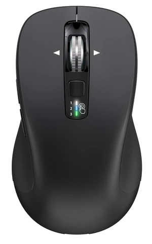 Wireless Bluetooth Mouse (USB + BT1 + BT2), Full Size, 4-Way Scrolling, Multi-Device Silent Mouse for Computer, Laptop, iPad, MacBook (Black) Wireless Bluetooth Mouse (USB + BT1 + BT2), Full Size, 4-Way Scrolling, Multi-Device Silent Mouse for Computer, Laptop, iPad, MacBook (Black)