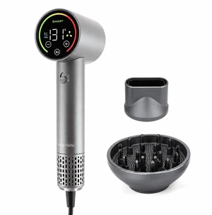 Blow Dryer with Diffuser, High-Speed Plasma Ionic Hair Dryer | Touchscreen, Smart Heat 131°F, Manual 104194°F, Lightweight, Quiet & Fast-Drying, Diffuser & Styling Concentrator Included Blow Dryer with Diffuser, High-Speed Plasma Ionic Hair Dryer | Touchscreen, Smart Heat 131°F, Manual 104194°F, Lightweight, Quiet & Fast-Drying, Diffuser & Styling Concentrator Included