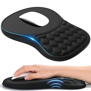 Massage Ergonomic Mouse Pad with Dual-Slope Design Wrist Rest | Carpal Tunnel Relief, Memory Foam Wrist Rest, Non-Slip PU Base, Office Desk Accessories Massage Ergonomic Mouse Pad with Dual-Slope Design Wrist Rest | Carpal Tunnel Relief, Memory Foam Wrist Rest, Non-Slip PU Base, Office Desk Accessories