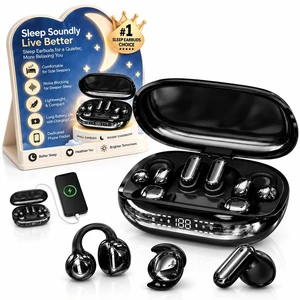 3 in 1 Bluetooth Wireless Sleep Earbuds Set with Clip On and In Ear Styles | Digital case keeps all six pieces organized and offers backup phone power for commuting road trips camping or daily travel 3 in 1 Bluetooth Wireless Sleep Earbuds Set with Clip On and In Ear Styles | Digital case keeps all six pieces organized and offers backup phone power for commuting road trips camping or daily travel