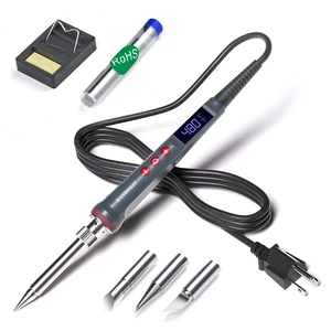 200W LED Soldering Iron Kit, 110V Soldering Kit for Electronics | Adjustable from 180°C to 480°C with soldering accessories including 3 additional tips, solder wire and a soldering iron stand 200W LED Soldering Iron Kit, 110V Soldering Kit for Electronics | Adjustable from 180°C to 480°C with soldering accessories including 3 additional tips, solder wire and a soldering iron stand