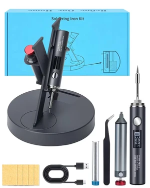 Cordless Soldering Iron Kit with X-Hub Stand, Soldering Iron Kit | 1400mAh Rechargeable Soldering Kit, 7 Seconds Fast Heating(500°F-788), Led Light, Soldering Iron for Precision Repair Cordless Soldering Iron Kit with X-Hub Stand, Soldering Iron Kit | 1400mAh Rechargeable Soldering Kit, 7 Seconds Fast Heating(500°F-788), Led Light, Soldering Iron for Precision Repair