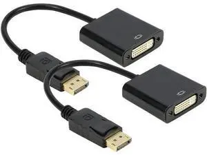 WRIARICH DP2DVI DisplayPort to DVI Adapter (2Pack), Gold-Plated DP to DVI DVI-I Female Video Converter (Male to Female) Compatible with Computer, Desktop, Laptop, PC, Monitor, Projector, HDTV - Black WRIARICH DP2DVI DisplayPort to DVI Adapter (2Pack), Gold-Plated DP to DVI DVI-I Female Video Converter (Male to Female) Compatible with Computer, Desktop, Laptop, PC, Monitor, Projector, HDTV - Black