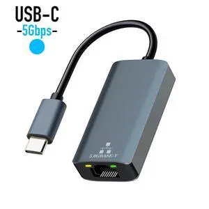 5000Mbps USB C Network Card 5Gbps High Speed Wired Adapter USB3.0 Type-C to RJ45 Ethernet Converter HUB For MacBook Notebook PC 5000Mbps USB C Network Card 5Gbps High Speed Wired Adapter USB3.0 Type-C to RJ45 Ethernet Converter HUB For MacBook Notebook PC