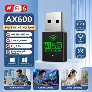 WiFi6 AX900 USB Wireless Adapter Dual Band 2.4G& 5.4G Bluetooth 5.4 WiFi Receiver for Desktop Laptop Compatible Windows 10/11 WiFi6 AX900 USB Wireless Adapter Dual Band 2.4G& 5.4G Bluetooth 5.4 WiFi Receiver for Desktop Laptop Compatible Windows 10/11
