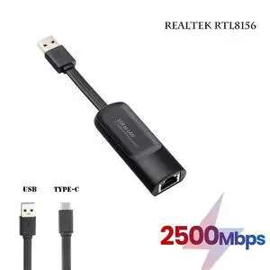 2500Mbps USB C 2.5G External Wired Network Card Type-C To RJ45 Converter Ethernet Lan Adapter Hub For MacBook Ethernet 2500Mbps USB C 2.5G External Wired Network Card Type-C To RJ45 Converter Ethernet Lan Adapter Hub For MacBook Ethernet